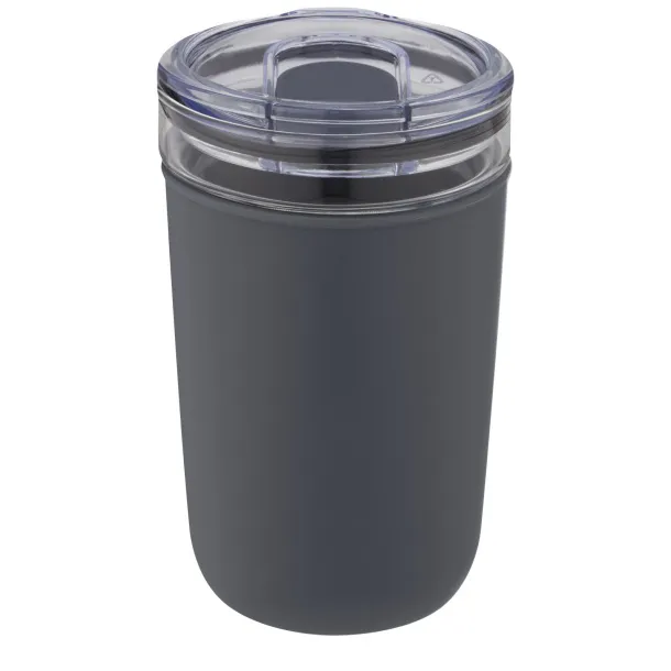 Bello 420 ml glass tumbler with recycled plastic outer wall Grey