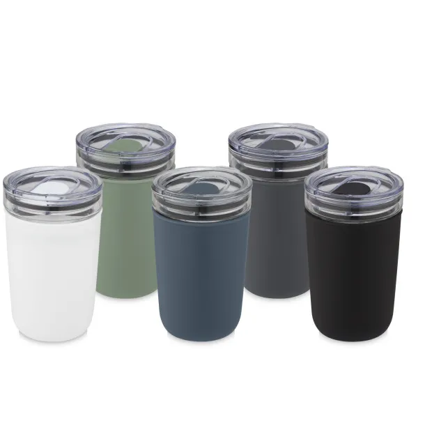 Bello 420 ml glass tumbler with recycled plastic outer wall Solid black