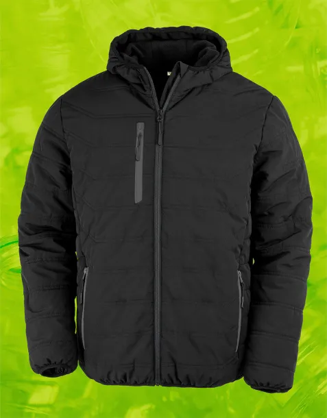  Black Compass Padded Winter Jacket - Result Recycled Black Black