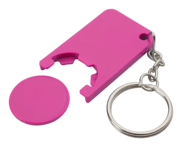 Beka trolley coin keyring Pink