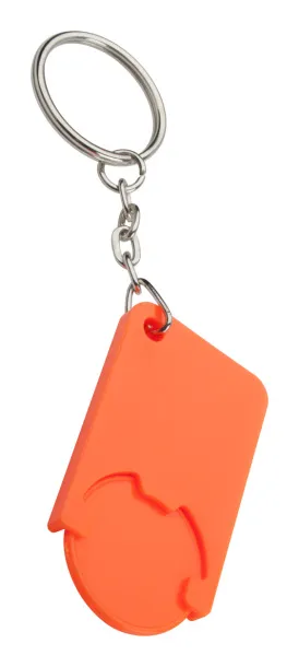 Beka trolley coin keyring Orange