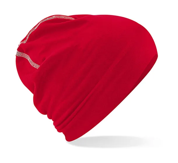  Hemsedal Cotton Beanie - Beechfield Classic Red Bijela