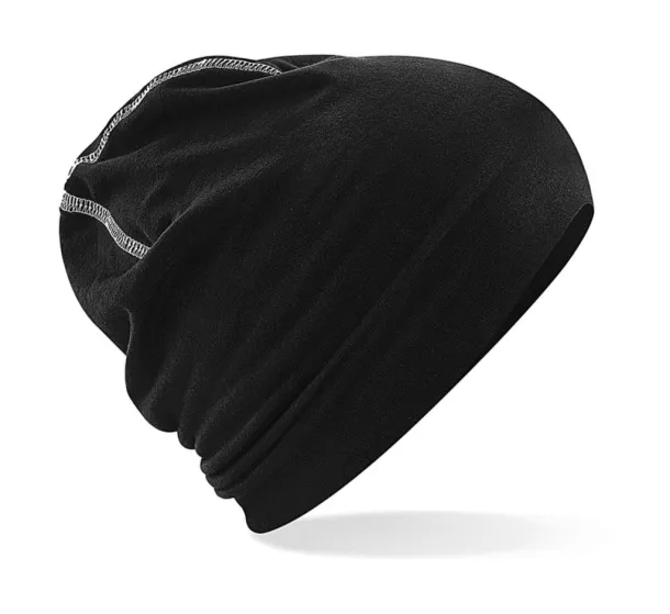  Hemsedal Cotton Beanie - Beechfield Black Bijela