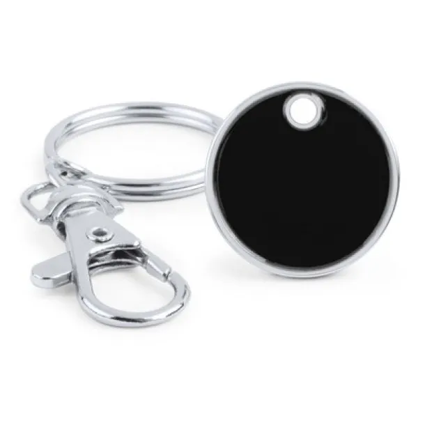  Keyring with shopping cart coin Crna