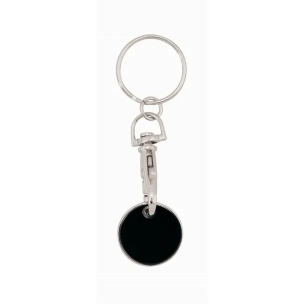  Keyring with shopping cart coin black