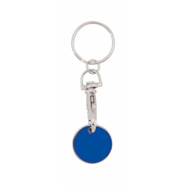 Keyring with shopping cart coin Mornarski plava