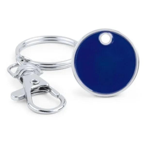  Keyring with shopping cart coin Mornarski plava