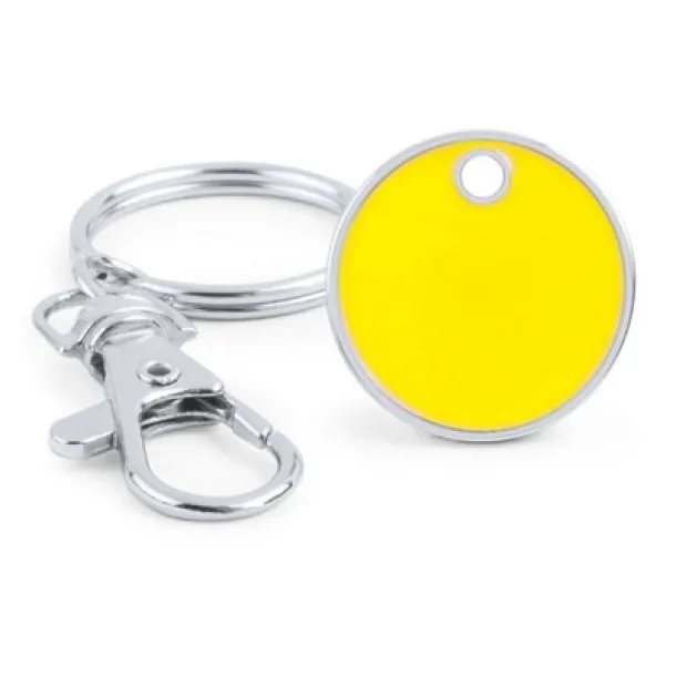  Keyring with shopping cart coin yellow