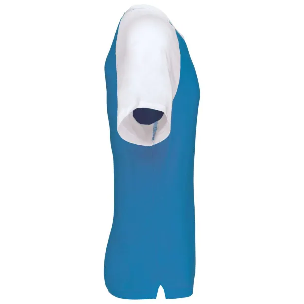 BASEBALL Majica kratkih rukava s dvije boje - 165 g/m² - Kariban Heather Sapphire Bijela