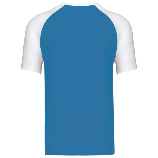 BASEBALL SHORT-SLEEVED TWO-TONE T-SHIRT - 165 g/m² - Kariban Aqua Blue White