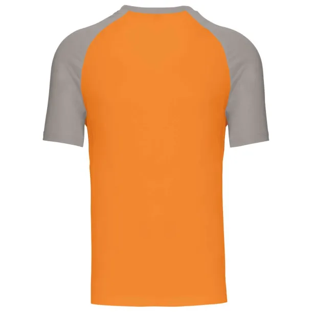 BASEBALL SHORT-SLEEVED TWO-TONE T-SHIRT - 165 g/m² - Kariban Orange Light Grey