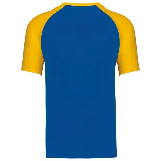 BASEBALL SHORT-SLEEVED TWO-TONE T-SHIRT - 165 g/m² - Kariban Royal blue Yellow