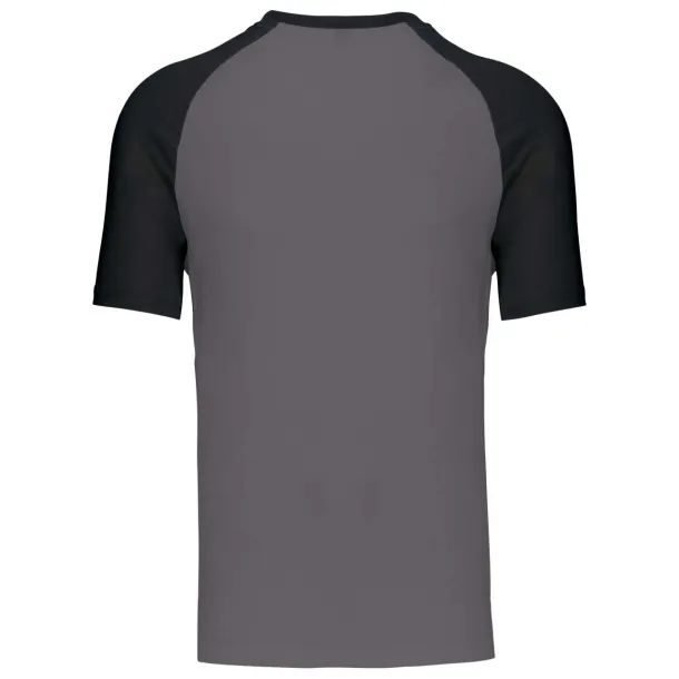 BASEBALL SHORT-SLEEVED TWO-TONE T-SHIRT - 165 g/m² - Kariban Slate Grey Black