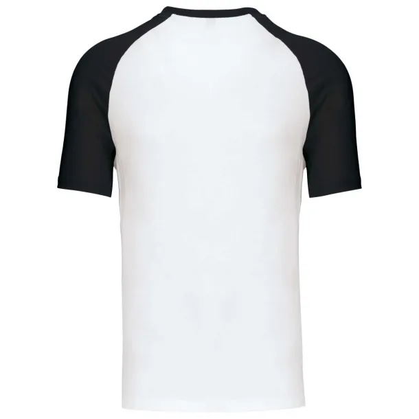 BASEBALL SHORT-SLEEVED TWO-TONE T-SHIRT - 165 g/m² - Kariban White Black