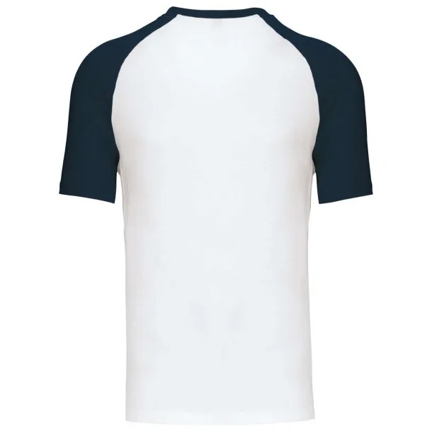 BASEBALL SHORT-SLEEVED TWO-TONE T-SHIRT - 165 g/m² - Kariban White Navy