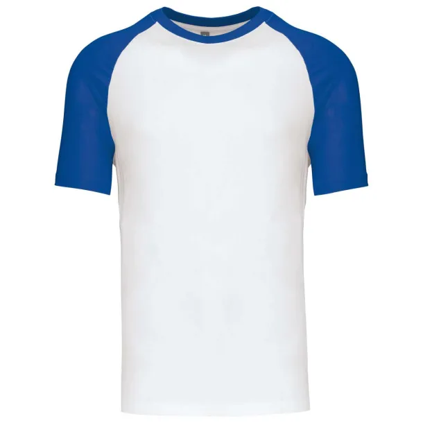 BASEBALL SHORT-SLEEVED TWO-TONE T-SHIRT - 165 g/m² - Kariban White Royal blue