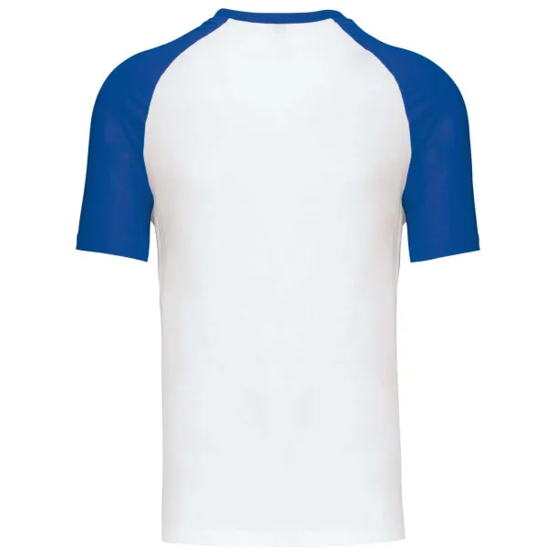 BASEBALL SHORT-SLEEVED TWO-TONE T-SHIRT - 165 g/m² - Kariban White Royal blue