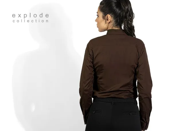 CLUB LSL WOMEN women’s long sleeve shirt - EXPLODE Brown