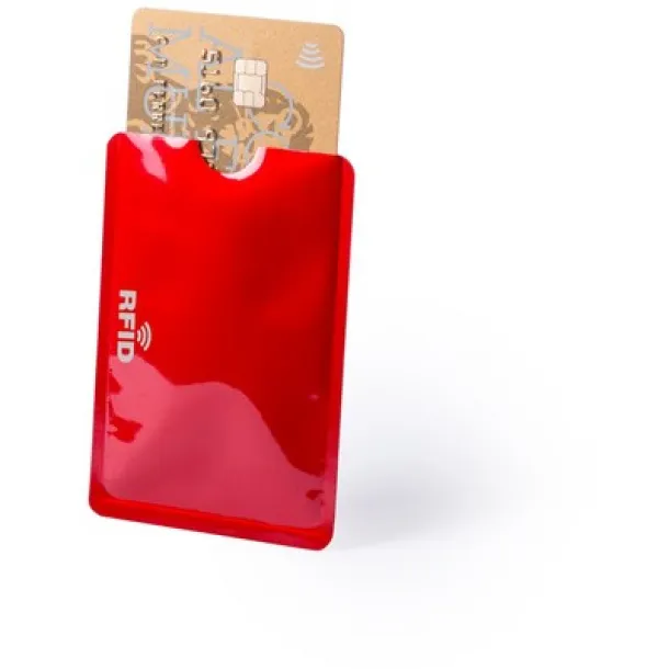  Credit card holder, RFID protection red