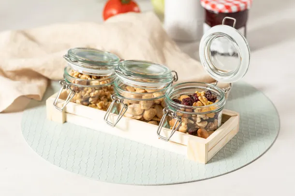 Gaby jar set Transparent Natural