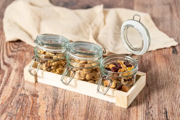 Gaby jar set Transparent Natural