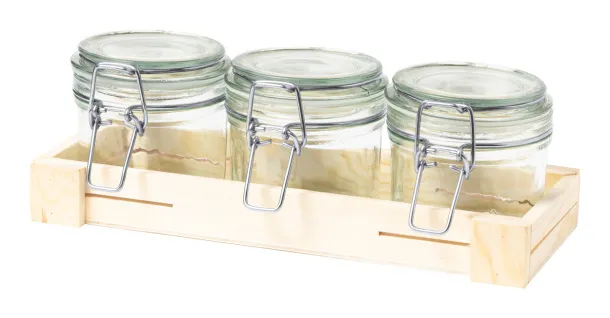 Gaby jar set Transparent Natural