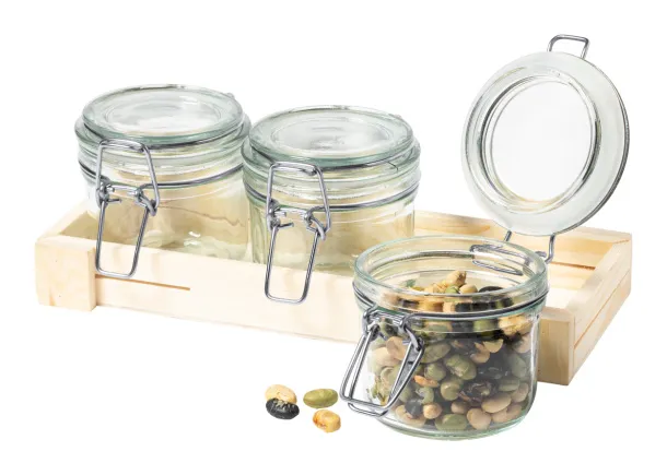 Gaby jar set Transparent Natural