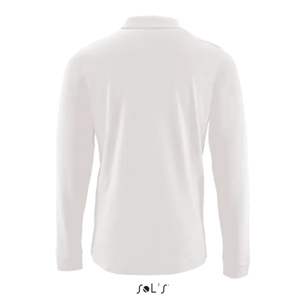  Muška polo pique majica dugih rukava, 180 g/m2 - SOL'S Bijela