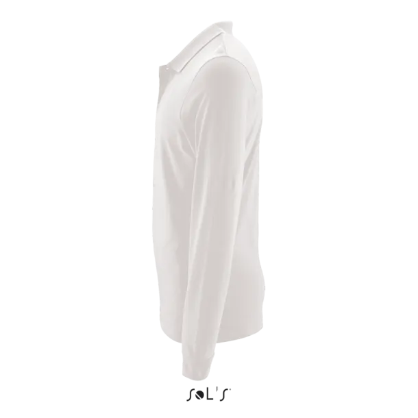  Muška polo pique majica dugih rukava, 180 g/m2 - SOL'S Bijela