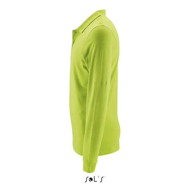  Muška polo pique majica dugih rukava, 180 g/m2 - SOL'S Apple Green