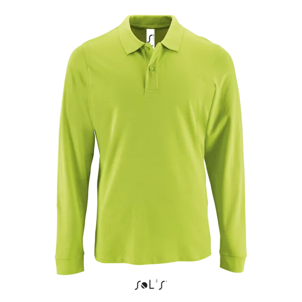 Muška polo pique majica dugih rukava, 180 g/m2 - SOL'S Apple Green