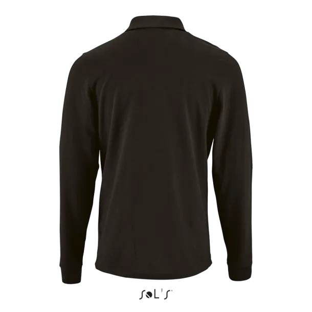  Muška polo pique majica dugih rukava, 180 g/m2 - SOL'S Crna