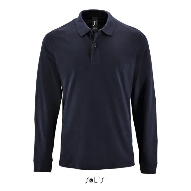  Muška polo pique majica dugih rukava, 180 g/m2 - SOL'S French Navy