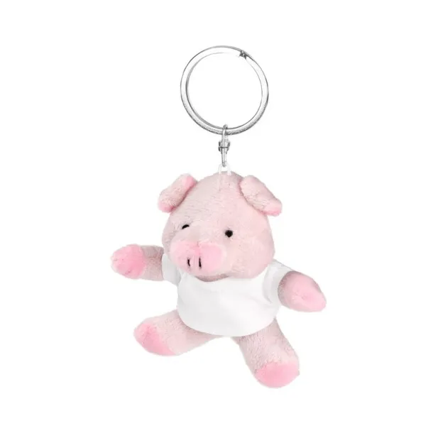 Audrie Plush piggy, keyring pink