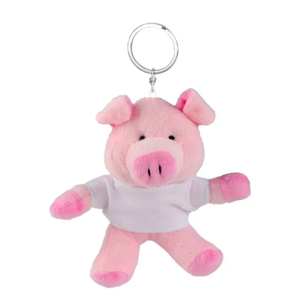 Audrie Plush piggy, keyring pink