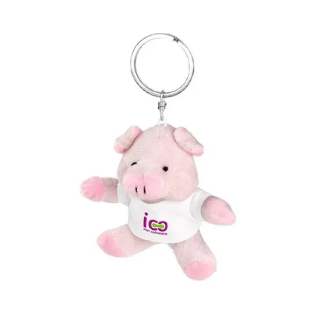 Audrie Plush piggy, keyring pink