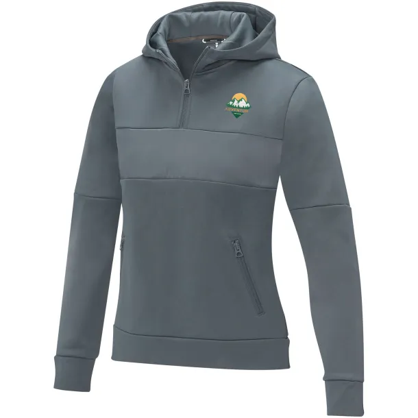 Sayan Ženska anorak majica s kapuljačom i 1/4 zipom, 350 g/m2 - Elevate Life Steel grey
