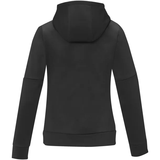 Sayan women's half zip anorak hooded sweater - Elevate Life Solid black