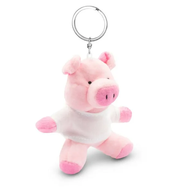 Audrie Plush piggy, keyring pink