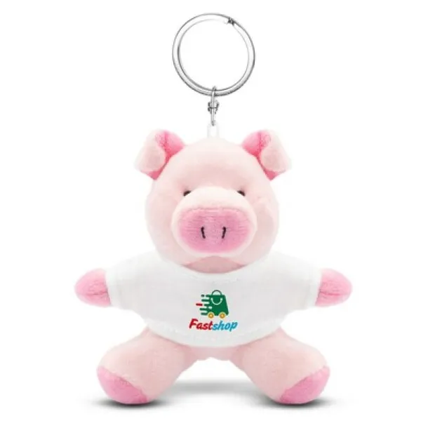 Audrie Plush piggy, keyring pink