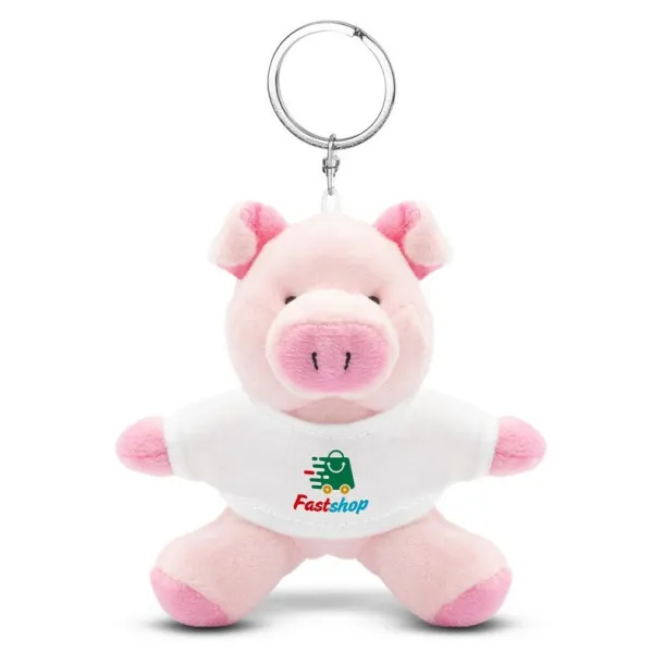 Audrie Plush piggy, keyring pink