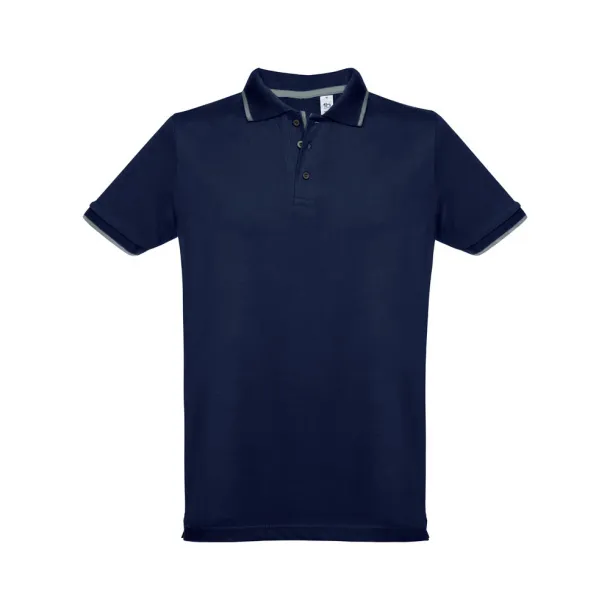 ROME Men's slim fit polo shirt Blue