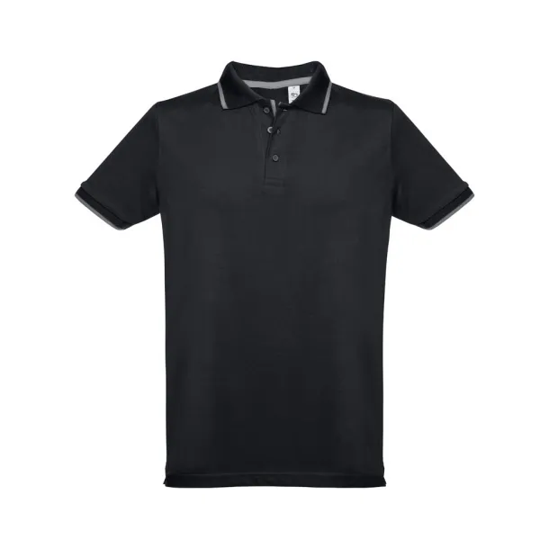 ROME muška prijanjajuća polo majica, 195 g/m² Crna