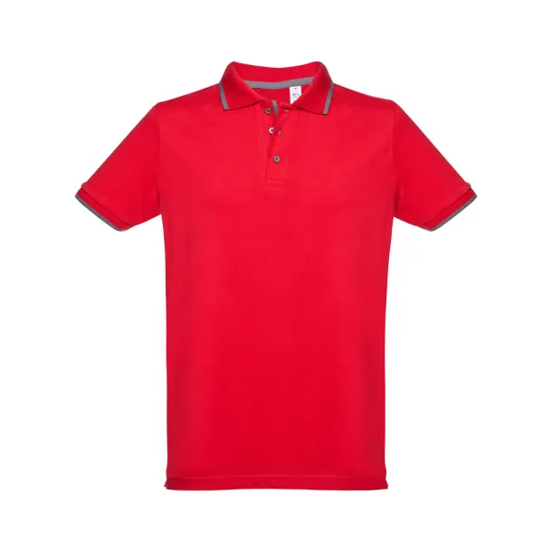 ROME muška prijanjajuća polo majica, 195 g/m² Crvena