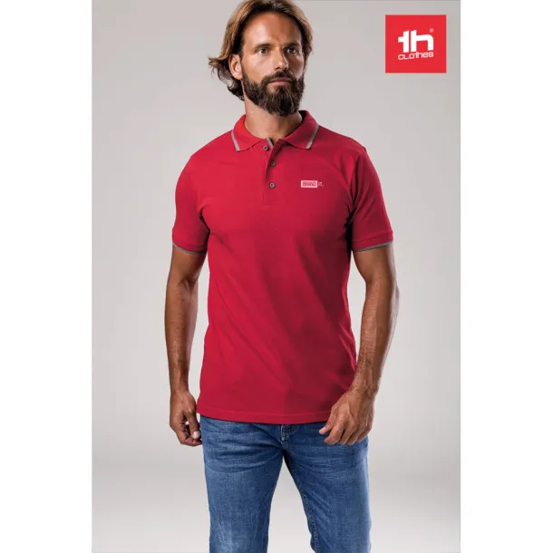 ROME Men's slim fit polo shirt Red