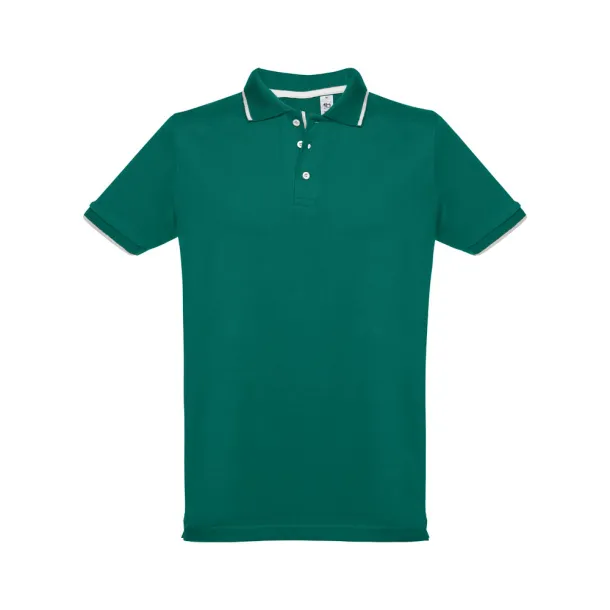 ROME muška prijanjajuća polo majica, 195 g/m² Tamno zelena