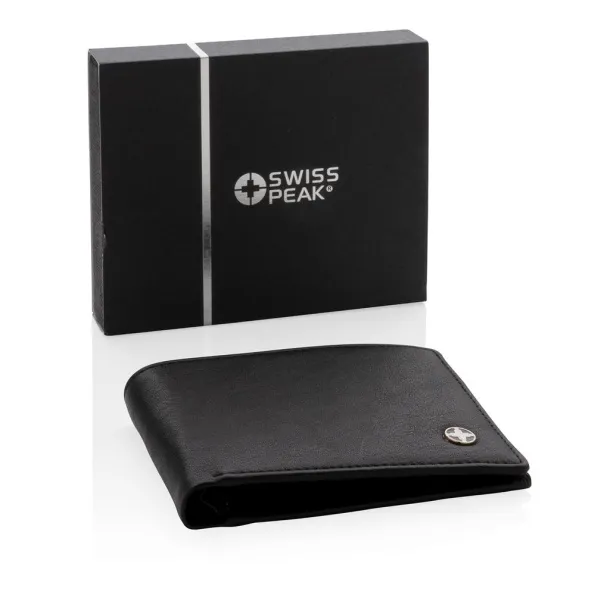  Swiss Peak RFID anti-skimming wallet - Swiss Peak Black Black