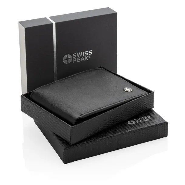  Swiss Peak RFID anti-skimming wallet - Swiss Peak Black Black