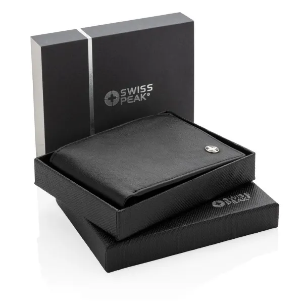  Swiss Peak RFID anti-skimming wallet - Swiss Peak Black Black