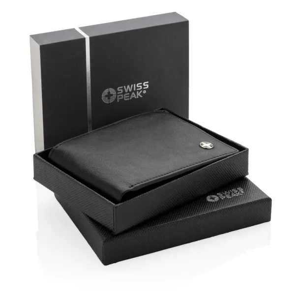  Swiss Peak RFID anti-skimming wallet - Swiss Peak Black Black